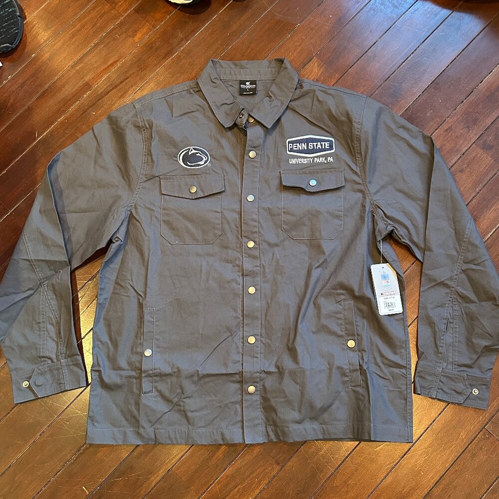 Colosseum Penn State Nittany Lions Work Shirt/Jacket, New!